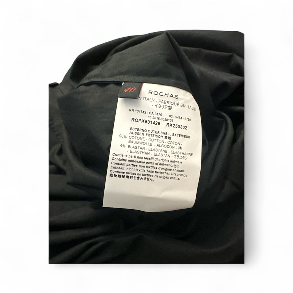 Rochas made in Italy long sleeve black cotton size 40 - Picture 4 of 5